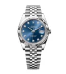 Rolex Datejust Blue Dial Diamond Metal Watch