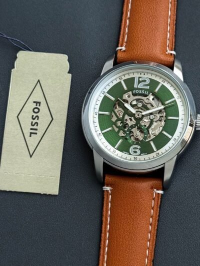 Fossil Heritage Automatic Brown Leather Watch (GREEN) (2025)
