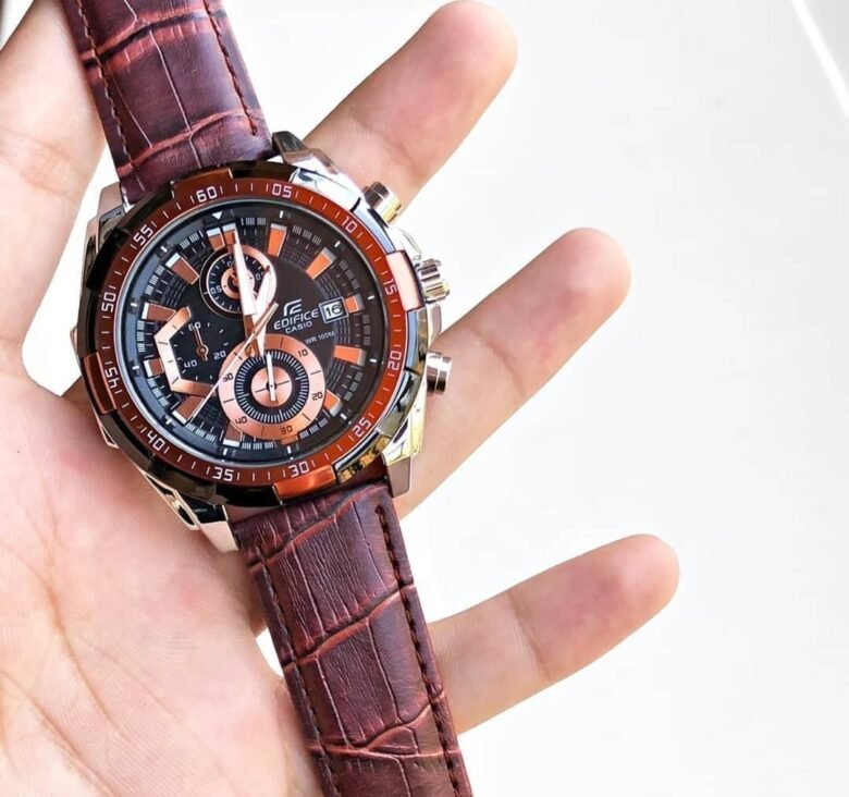 Edifice Brown Leather Watch – styletracks.co.in