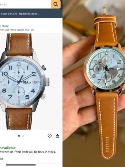 FOSSIL 100 METERS PREMIUM LETHER WRIST WATCH