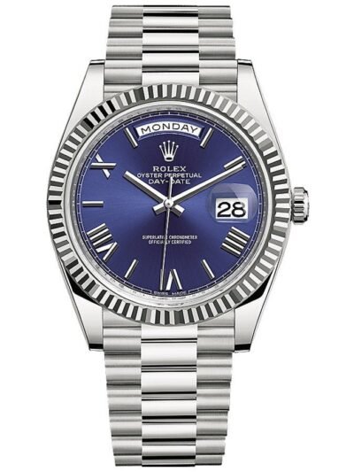 ROLEX PERPETUAL DAY DATE 40 MM STAINLESS STEEL WATCH