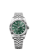 ROLEX SKY DWELLER OYSTER PERPETUAL 42MM STEEL WATCH