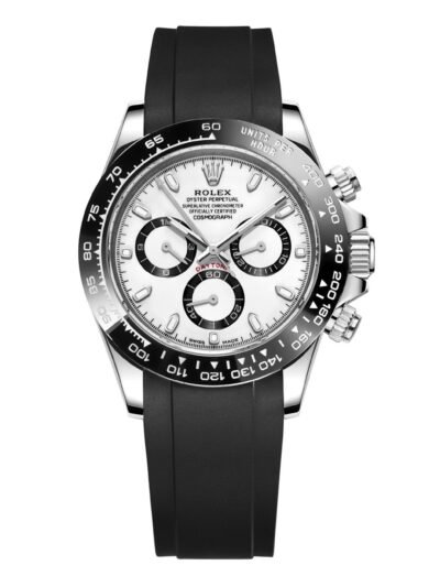 ROLEX DAYTONA (BLACK/SILVER) FIBER BELT PREMIUM WRIST WATCH