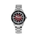 RADO CAPTAIN COOK RED DIAL METAL WRIST WATCH