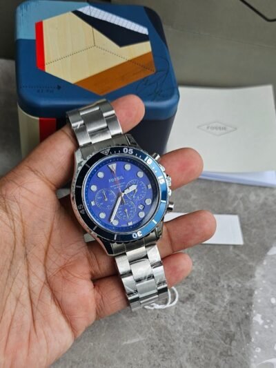 Fossil Fb 03 silver Blue Metal Watch