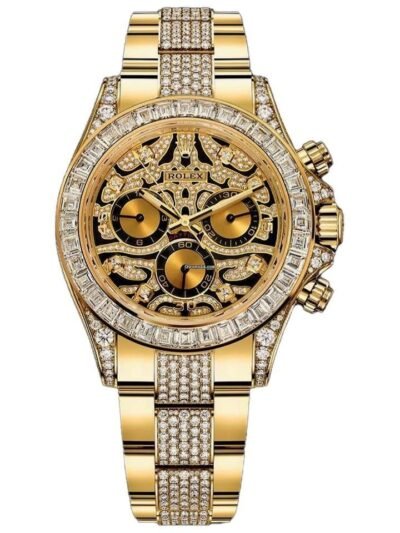 Rolex Daytona Tiger Gold Diamond Metal Watch
