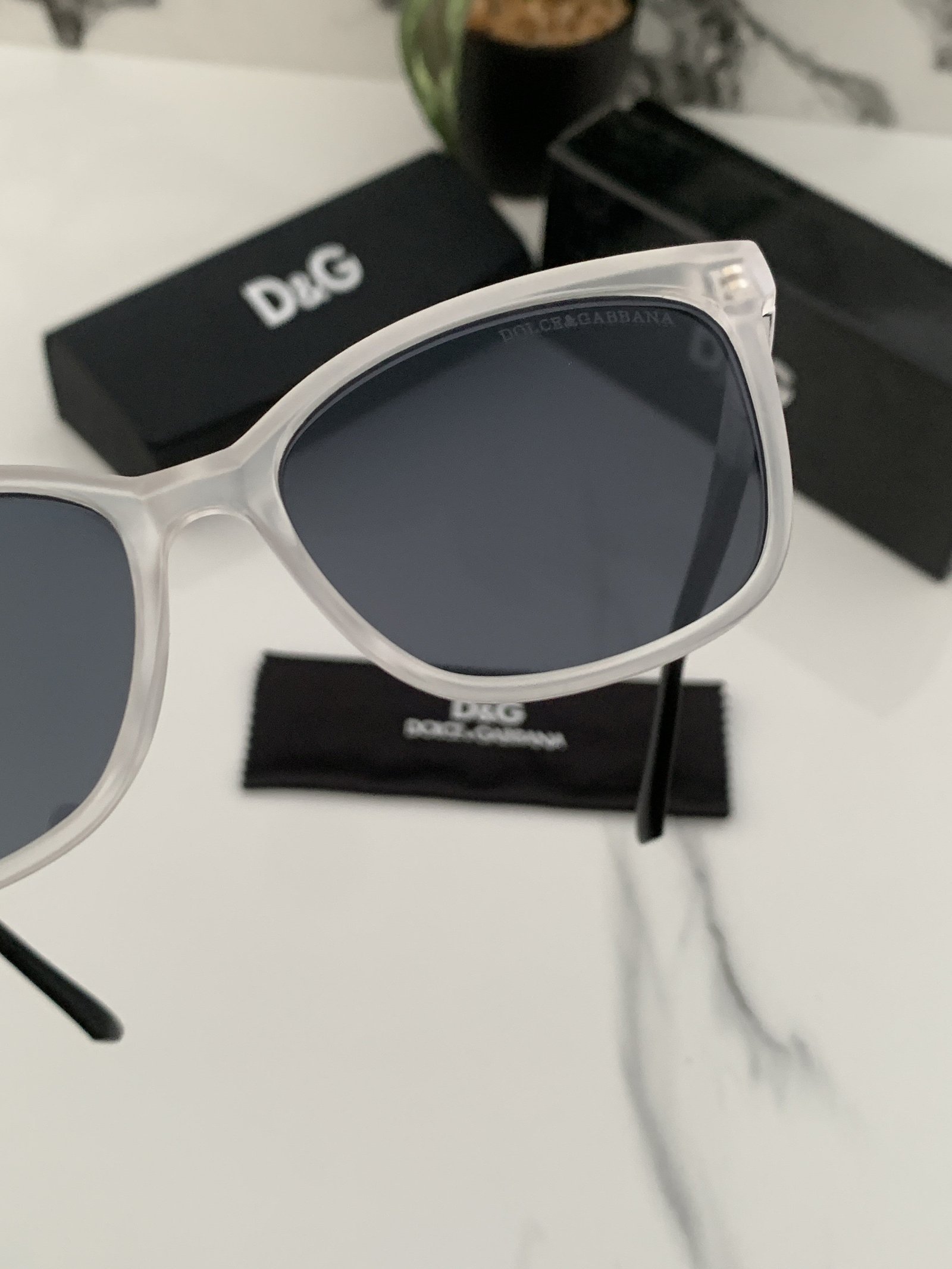 Branded Sunglasses DG 3361 white black(With Original Kit) - Image 3
