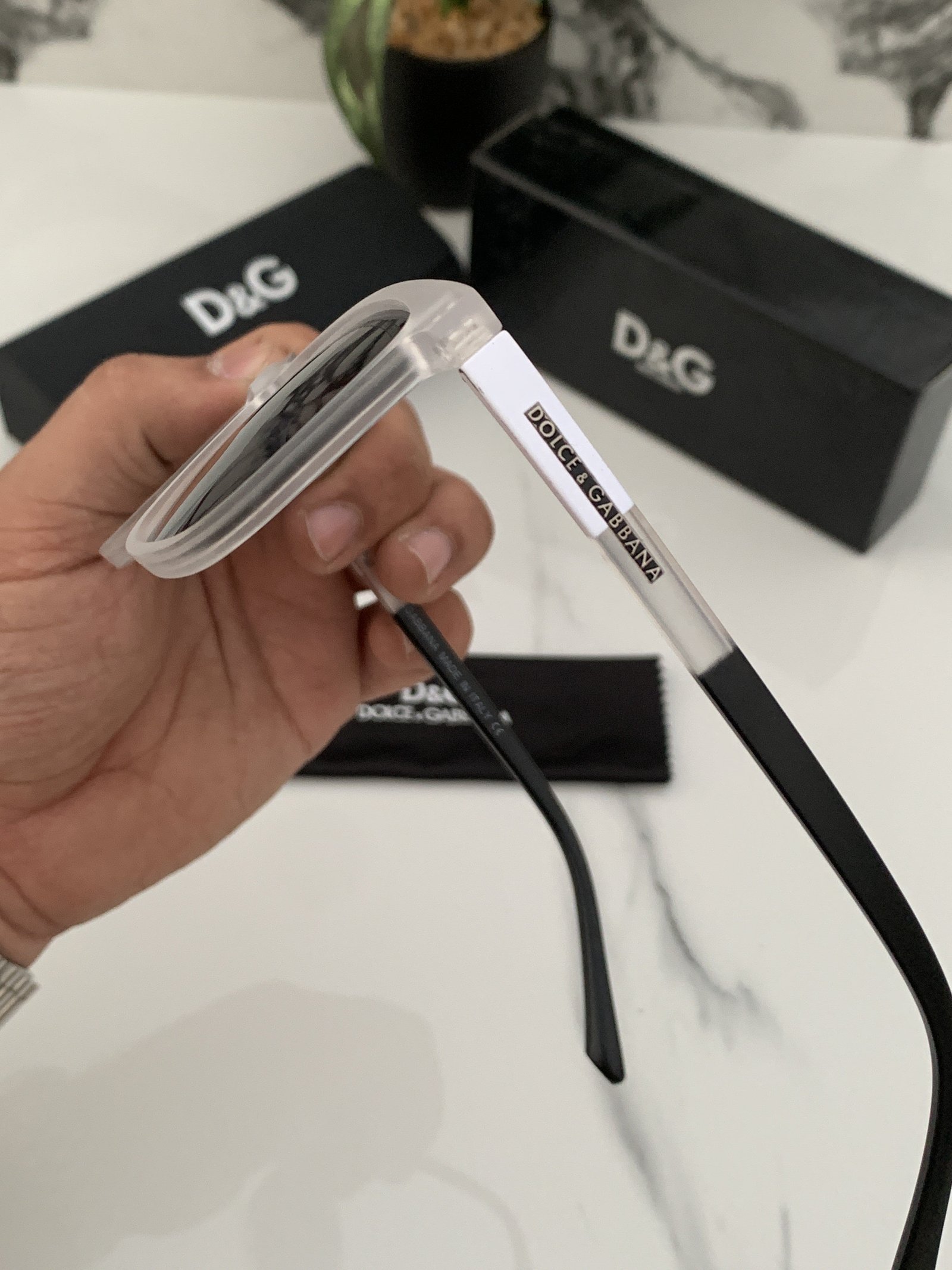 Branded Sunglasses DG 3361 white black(With Original Kit) - Image 2