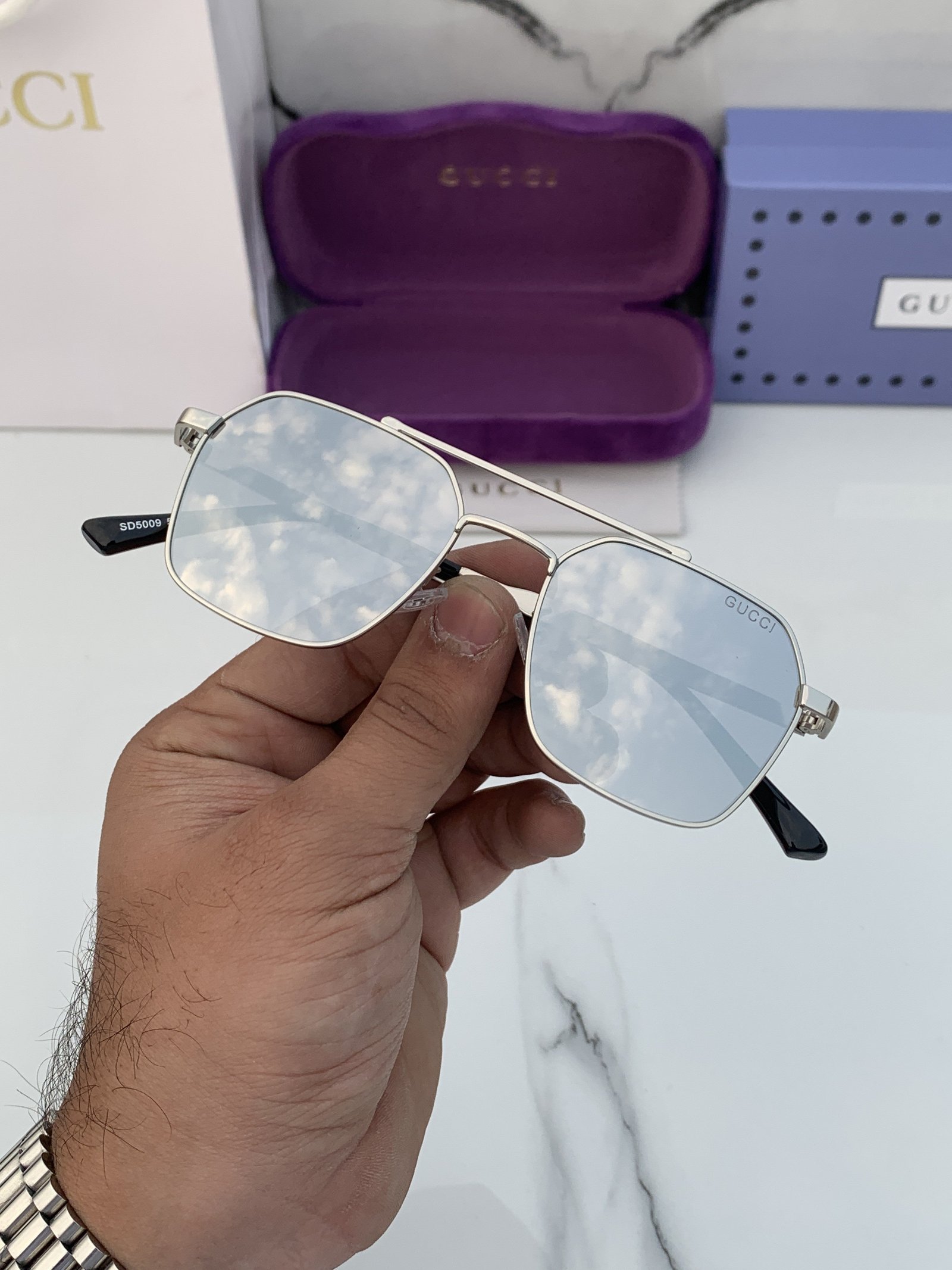 Branded Sunglasses 5009_fullsilver (With Original kit) - Image 3