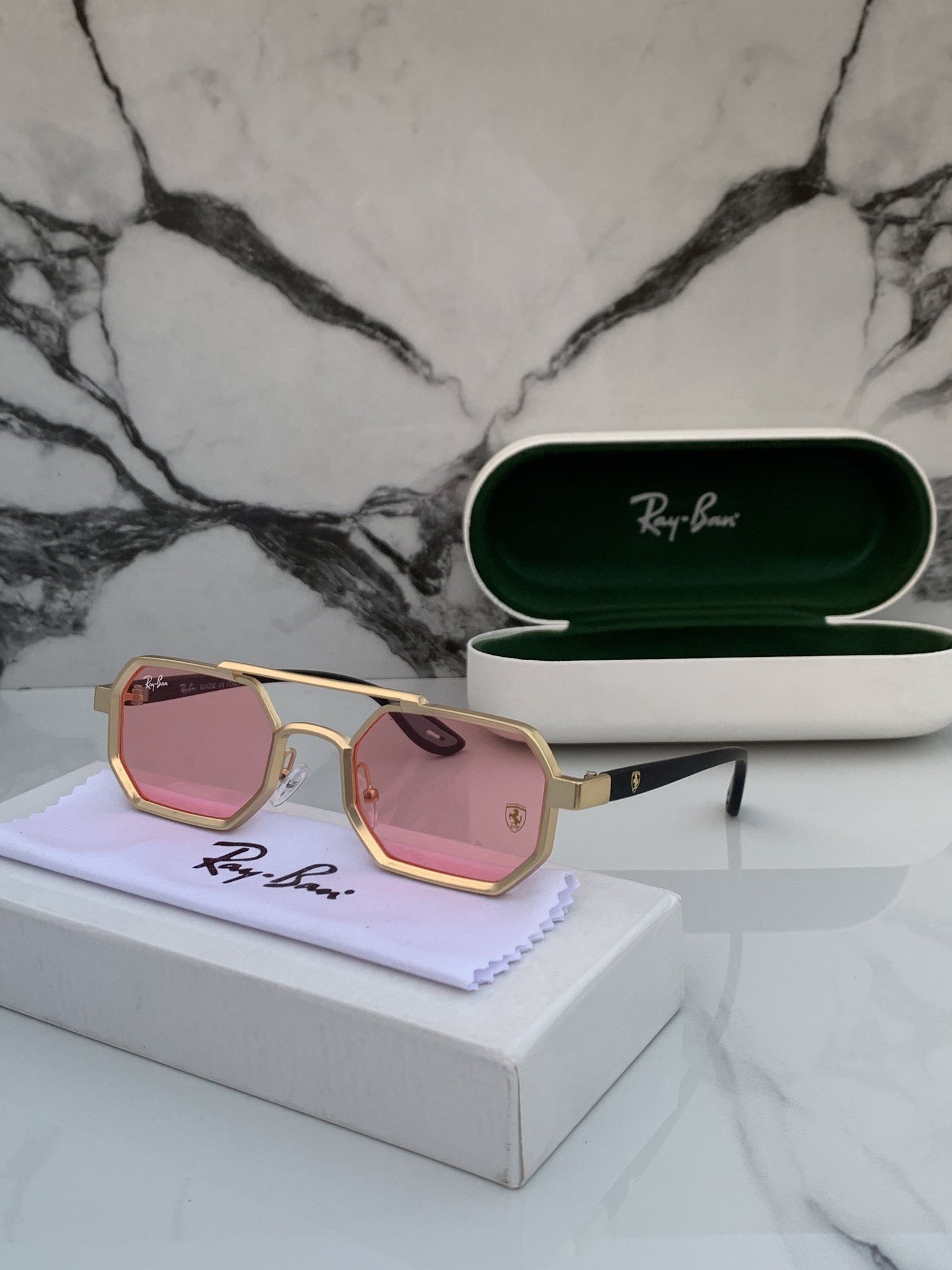 Branded Sunglasses RB 05 gold pink (With Original kit) - Image 4
