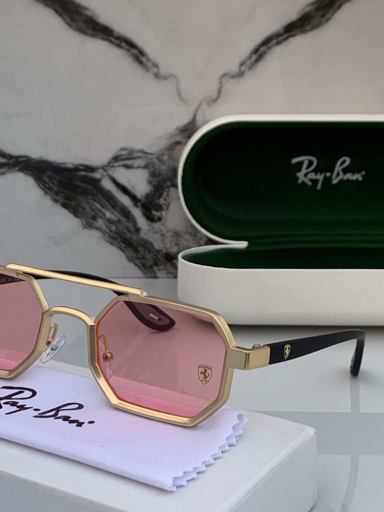 Branded Sunglasses RB 05 gold pink (With Original kit) - Image 3