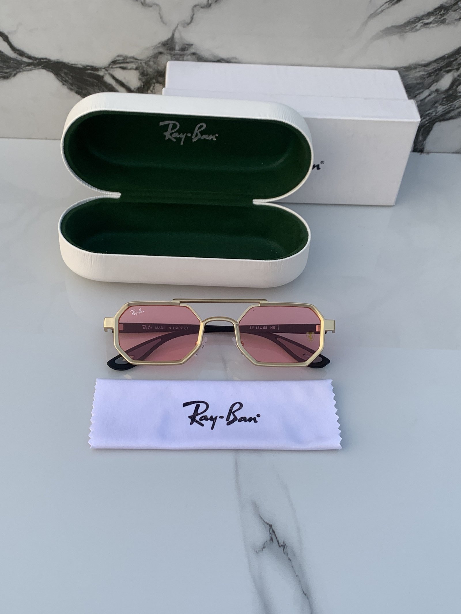 Branded Sunglasses RB 05 gold pink (With Original kit) - Image 2