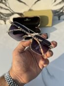 Branded Sunglasses 23066_gold_blackshaded (With Original Kit)