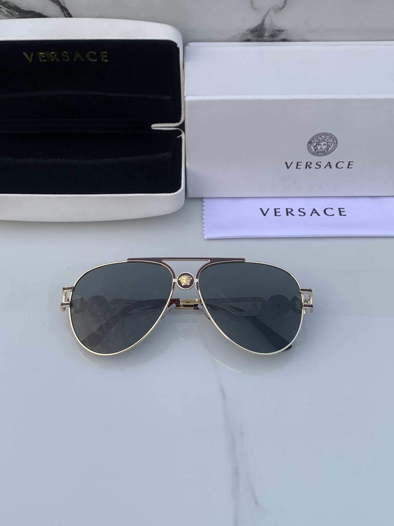 Branded Sunglasses 3627_aviator_goldblack(With Original Kit) - Image 3