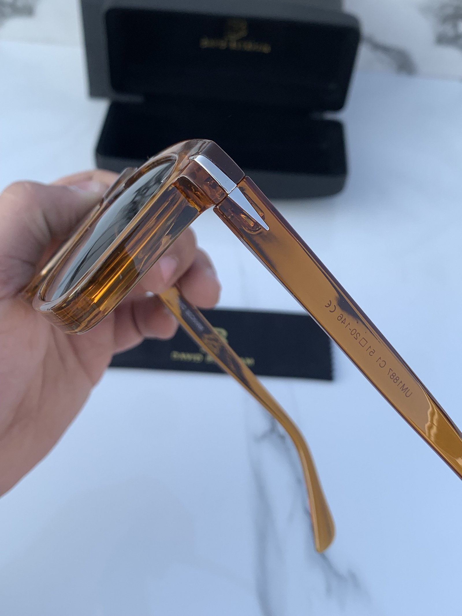 Branded Db Square Brown Green Sunglasses (With Original Kit) - Image 3