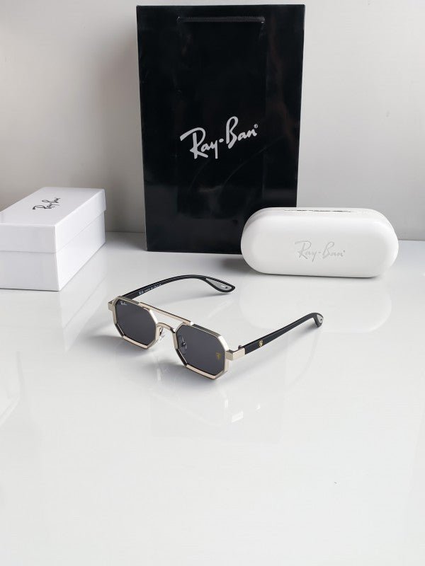 Branded Rb Silver Black Sunglasses Bt (With Original Kit) - Image 3