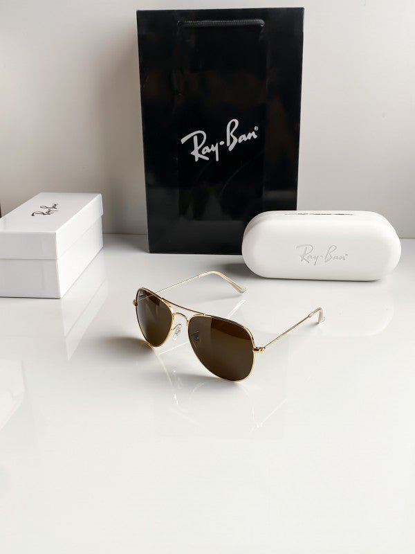Branded Rb Gold Brown Aviator Sunglasses Bt (With Original Kit) - Image 3