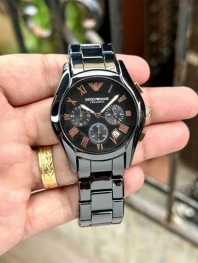 Armani Ceramica Black Copper Metal Watch