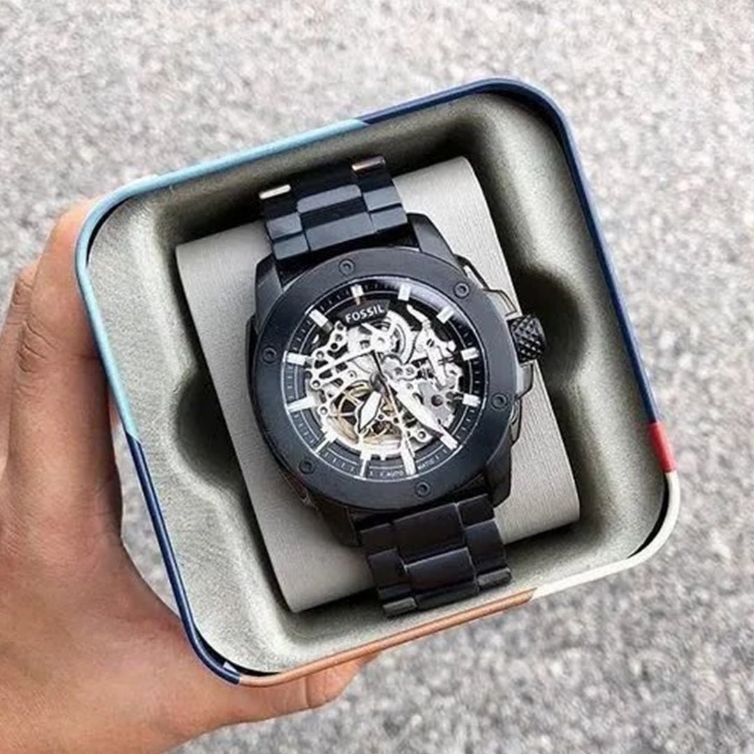 Fossil New Black Metal Automatic Watch - Image 6