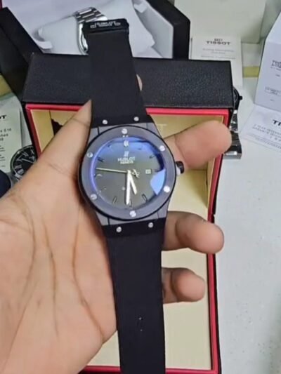 Hublot Black Leather Belt Watch B