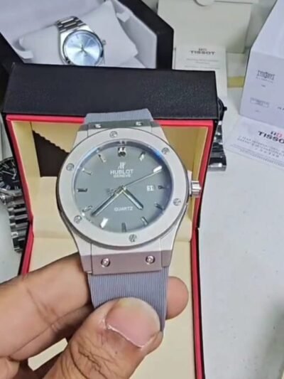 Hublot Grey Leather Belt Watch E