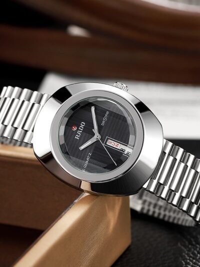 RADO DISTAR SILVER BLACK Metal WATCH