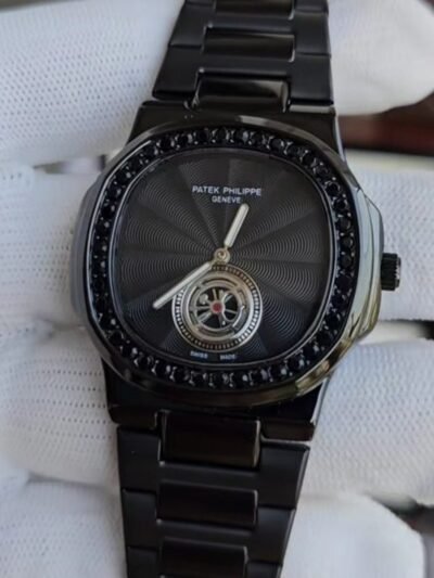 Patek Phillipe Black Diamond Studded Watch