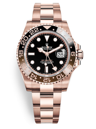Rolex Root Beer Rose Gold Black Dial