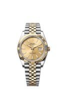 Rolex Datejust Gold Silver Gold Dial Metal Watch