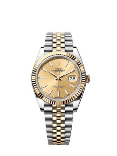 Rolex Datejust Gold Silver Gold Dial Metal Watch