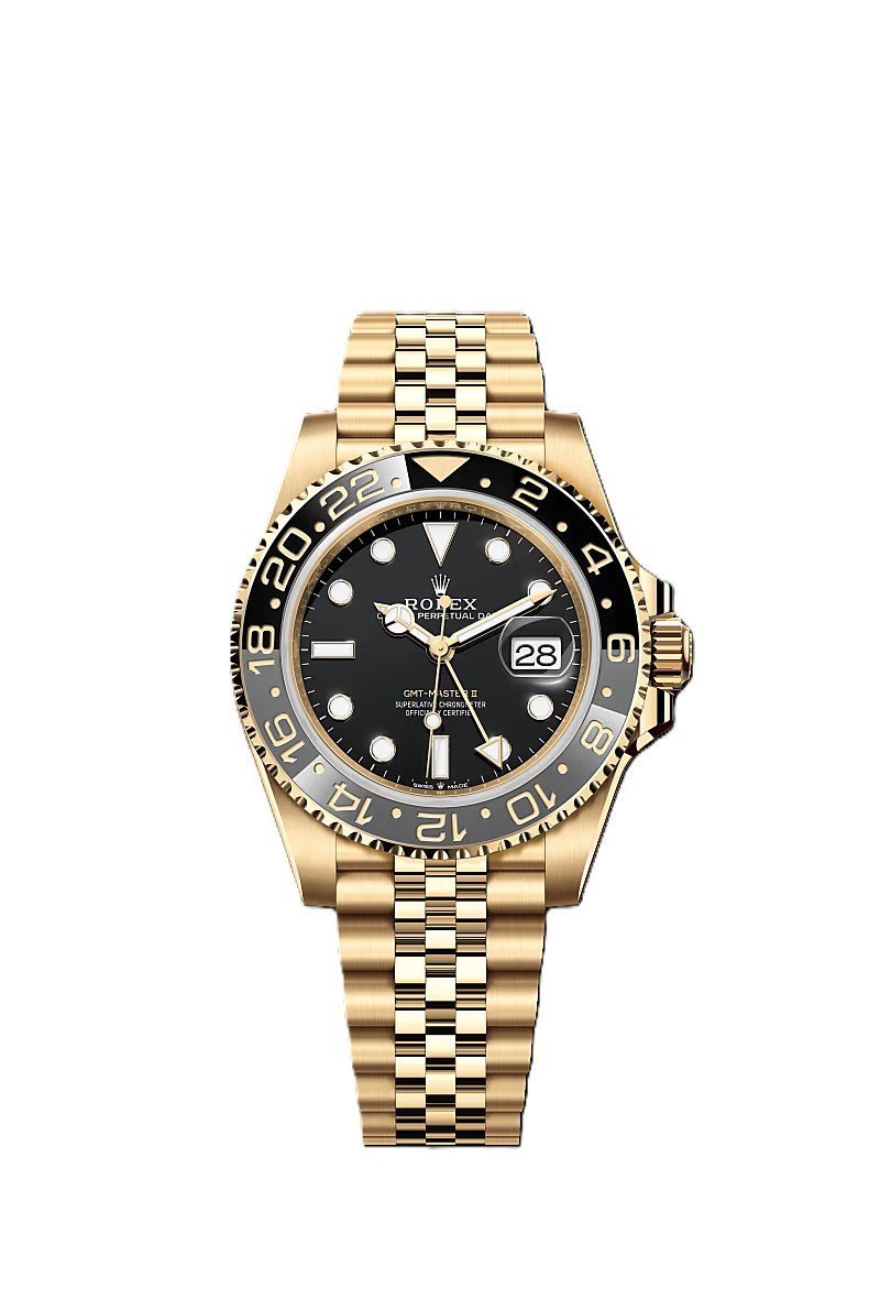 GMT-Master II yellow gold Jubilee bracelet and Black dial