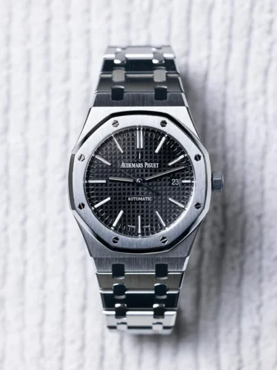 Audemars Piguet AP Royal Oak Silver Black Metal